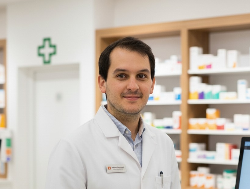 Portrait du pharmacien Dr Steeve H.