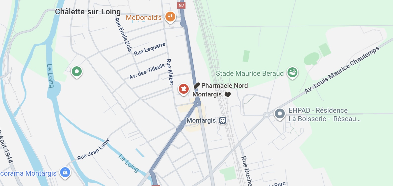 Cliquez pour ouvrir Google Maps - Pharmacie Nord Montargis